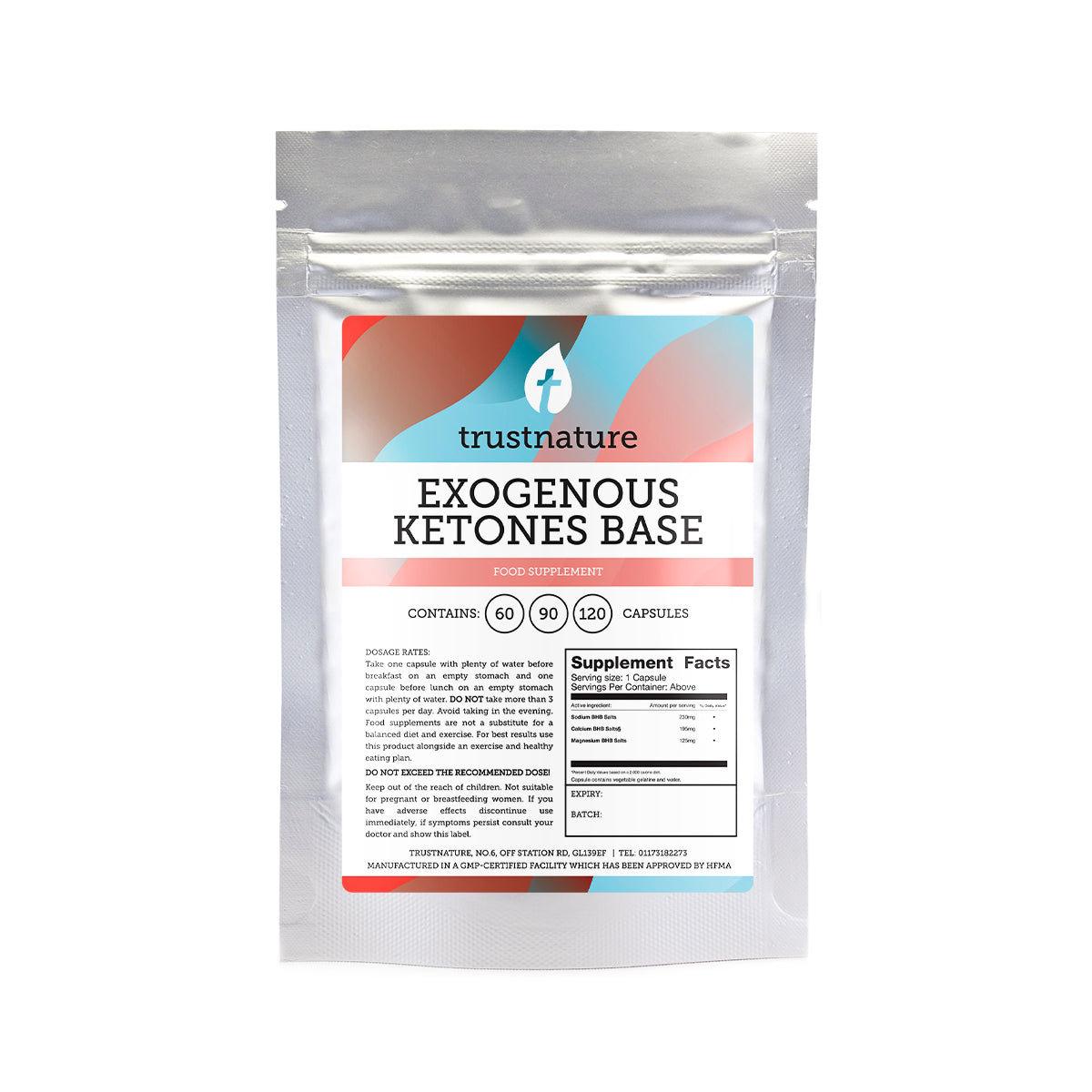 Exogenous Ketone Base - Magnesium Calcium Sodium BHB Salts. UK Made. - Bulkhealthcapsules 